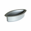 Boat-shaped bowl 21 cm length, color silver