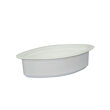 Boat-shaped bowl 21 cm length, color white