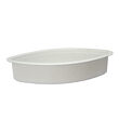 Boat-shaped bowl 32 cm length, color white