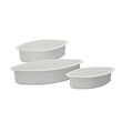 Boat-shaped bowls, color white